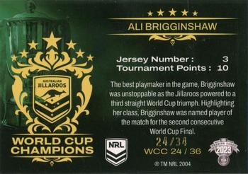 2023 NRL Traders Elite - World Cup Champions Priority #WCC24 Ali Brigginshaw Back